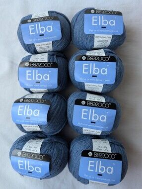 Berroco Elba Cotton Tape Yarn Blue -  8 Balls